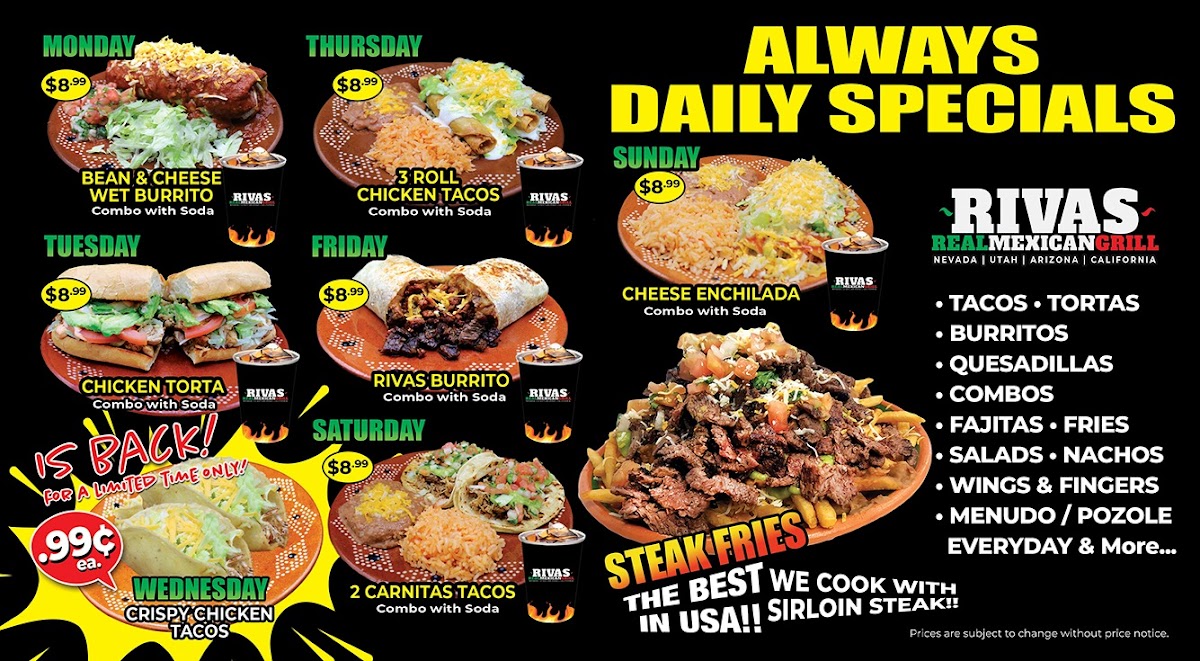 Rivas Mexican Grill #8 Menu-1
