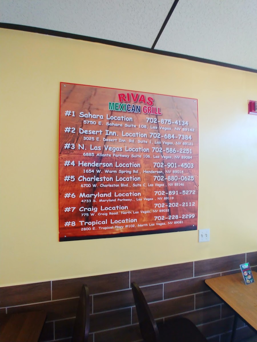 Rivas Mexican Grill #8 Menu-8